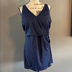Denim & Co. Beach - Navy Blue Swim Dress - size 20W